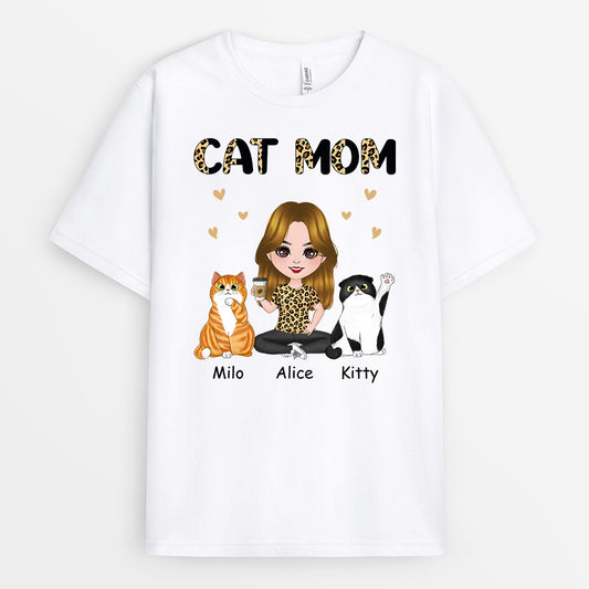 0915AUS1 Personalized T shirts Gifts Leopard Cat Lovers