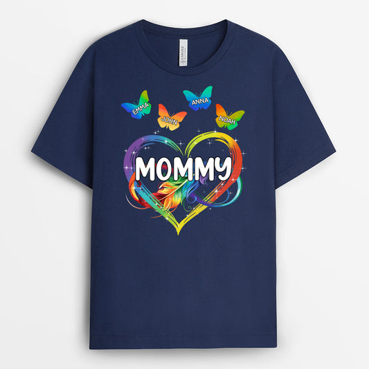 0929AUS2 Personalized T shirts Gifts Infinity Butterfly Grandma Mom