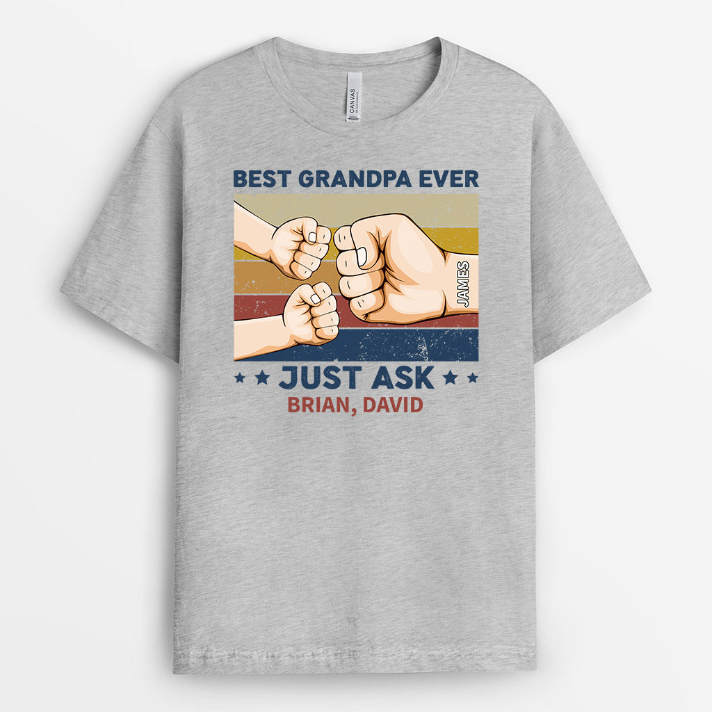0931AUS2 Personalized T shirts Gifts Fist Bump Dad