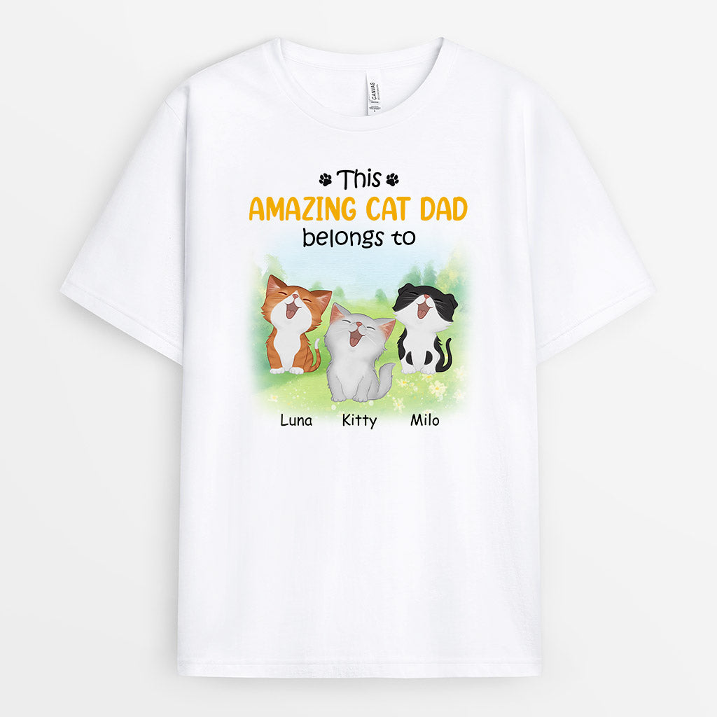 0932AUS1 Personalized T shirt Gifts Flower Cat Lovers_13f23ecc 6c81 41af 9adb 0ad78e4234b9