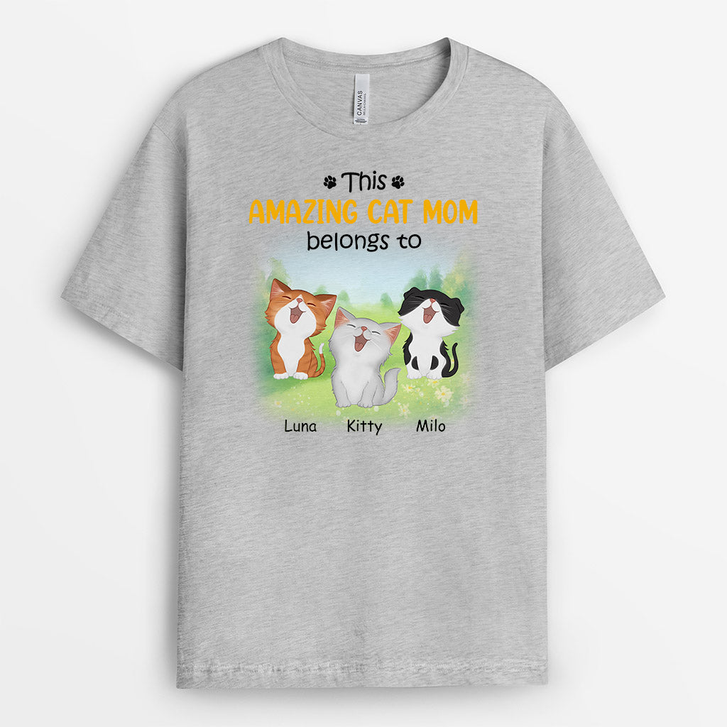 0932AUS2 Personalized T shirt Gifts Flower Cat Lovers_f6fadae7 a54f 4ac9 8c8d 4c677e14cb81