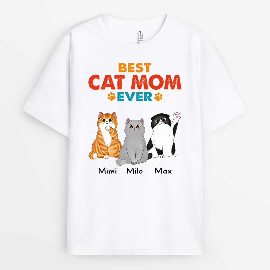 0943AUS1 Personalized_T shirts Gifts Watercolour Cat Lovers