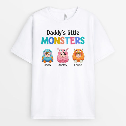 0948AUS1 Personalized T shirts Gifts Monster Papa Grandpa
