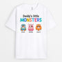 0948AUS1 Personalized T shirts Gifts Monster Papa Grandpa