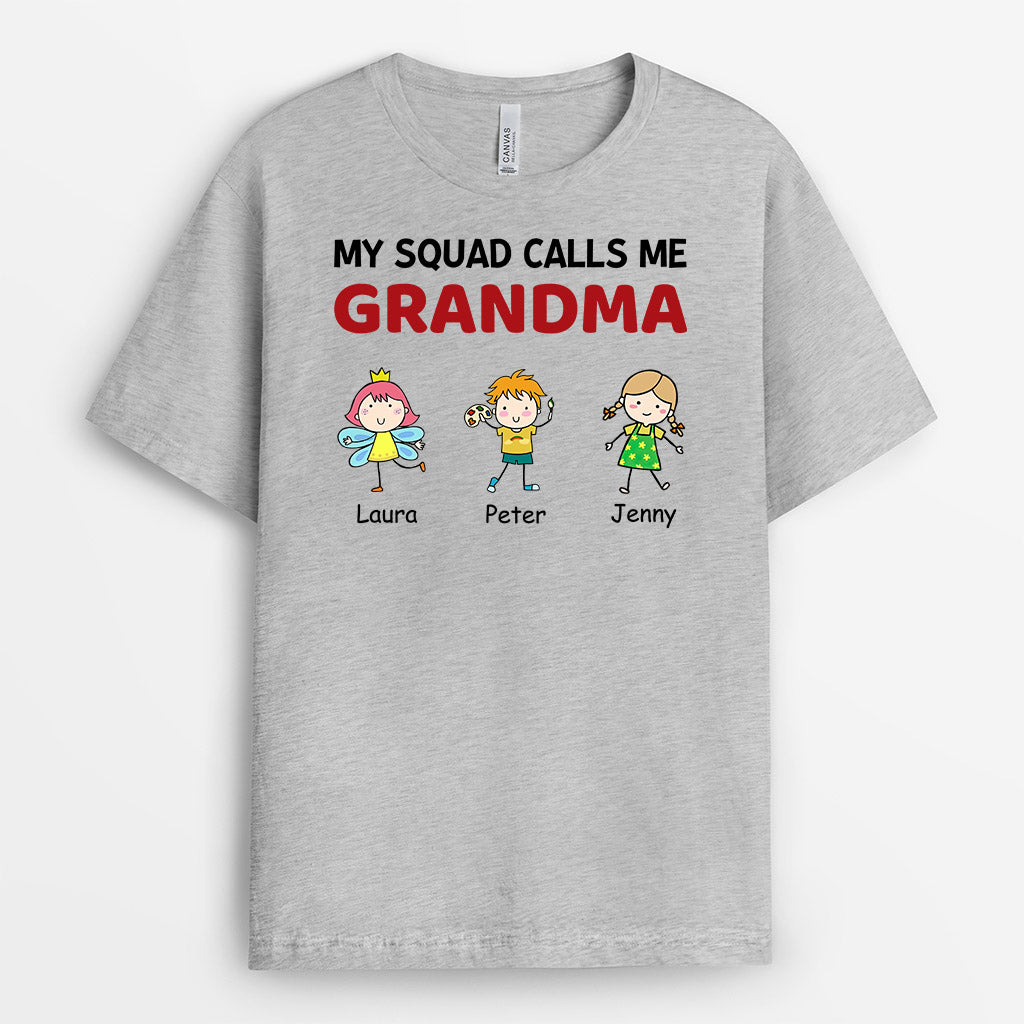 0956AUS2 Personalized T shirts Gifts Kids Grandma Mom