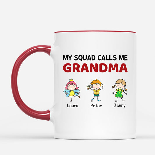 0956MUS2 Personalized Mugs Gifts Kids Grandma Mom