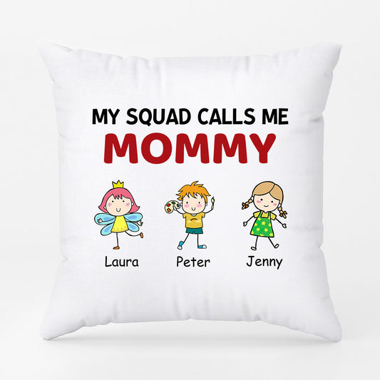 0956PUS1 Personalized Pillows Gifts Kids Grandma Mom