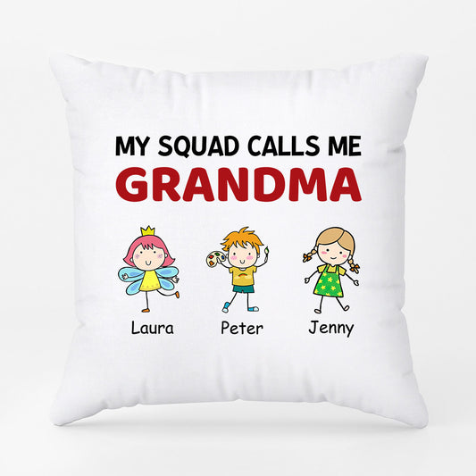 0956PUS2 Personalized Pillows Gifts Kids Grandma Mom
