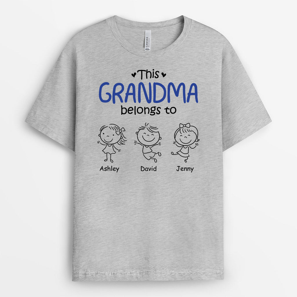 0959AUS2 Personalized T shirts Gifts Grandkids Grandma Mom