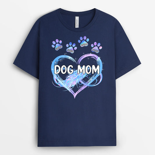 0960AUS2 Personalized T shirts Gifts Pawprints Dog Lovers
