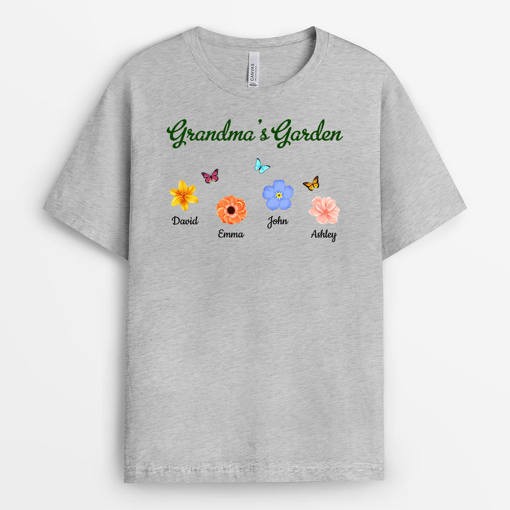 0971AUS1 Personalized T shirts Gifts Flowers Grandma Mom