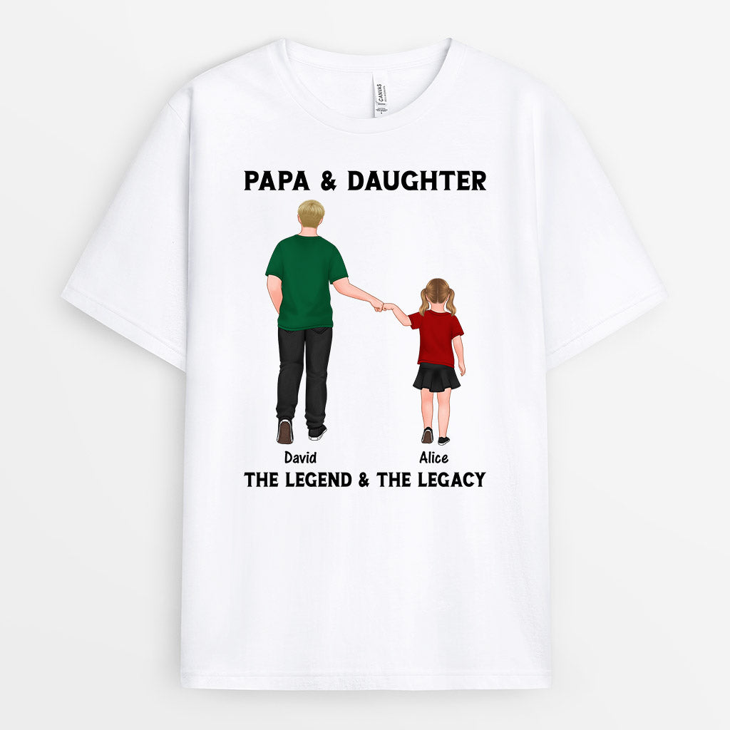 0974AUS1 Personalized T shirts Gifts Fist Bump Grandad Dad