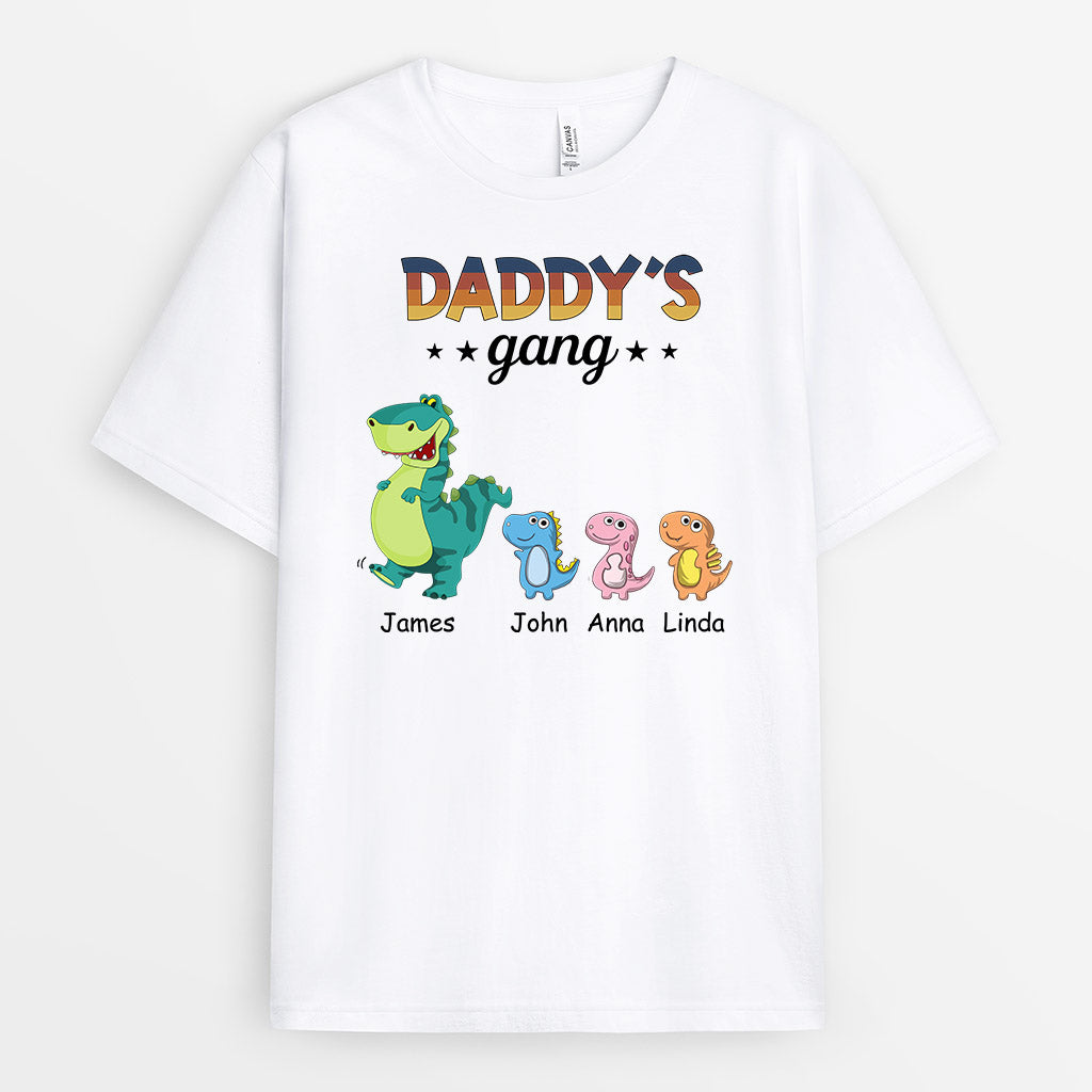 0975AUS1 Personalized T shirts Gifts Dinosaur Grandad Dad