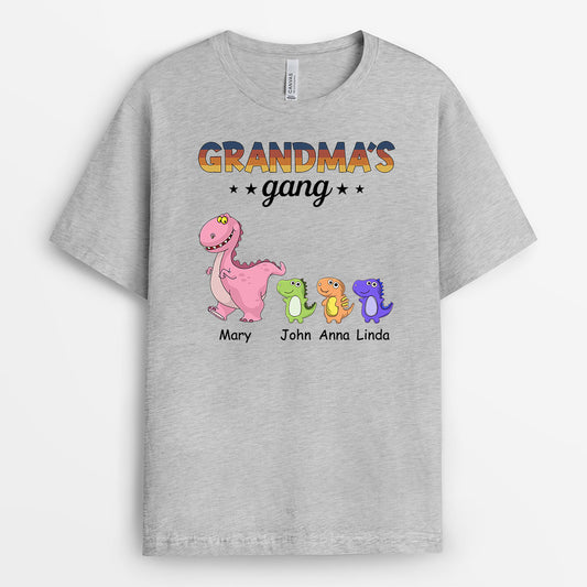 0975AUS2 Personalized T shirts Gifts Dinosaur Grandma Mom