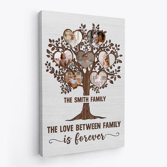 0977CUS2 Personalized Canvas Gifts Family Tree Mom Dad