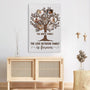 0977CUS3 Personalized Canvas Gifts Family Tree Mom Dad