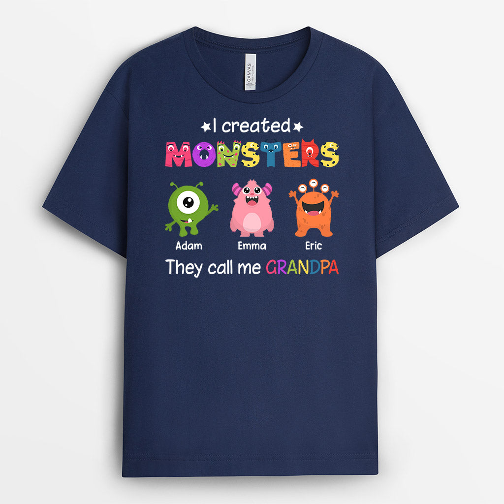 0978AUS2 Personalized T shirts Gifts Monsters Grandad Dad