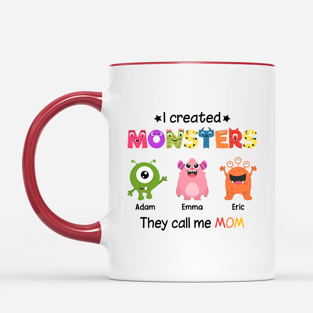 0978MUS2 Personalized Mug Gifts Monsters Grandma Mom