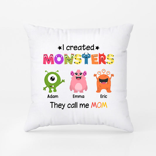 0978PUS1 Personalized Pillow Gifts Monsters Grandma Mom