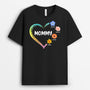 0980AUS1 Personalized T shirts Gifts Flowers Heart Grandma Mom