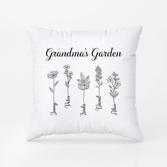 0985PUS2 Personalized Pillows Gifts Flowers Grandma Mom
