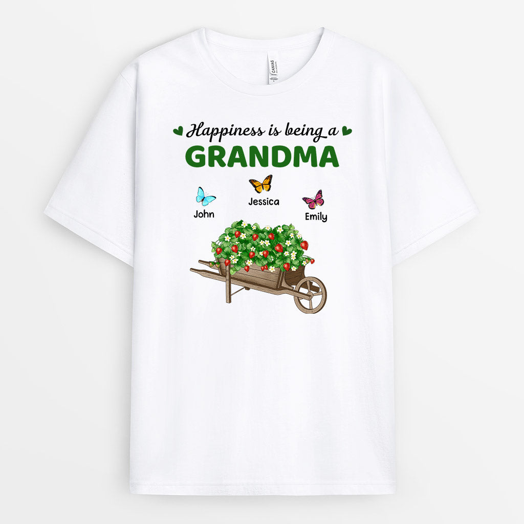 0987AUS2 Personalized T shirts Gifts Plants Butterflies Grandma Mom