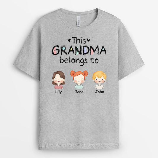 0989AUS2 Personalized T shirts Gifts Kids Grandma Mom