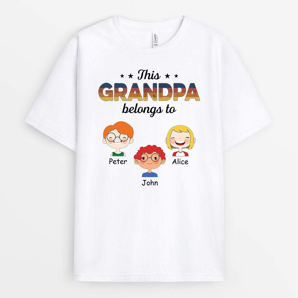 1003AUS1 Personalized T shirts Gifts Grandpa Dad