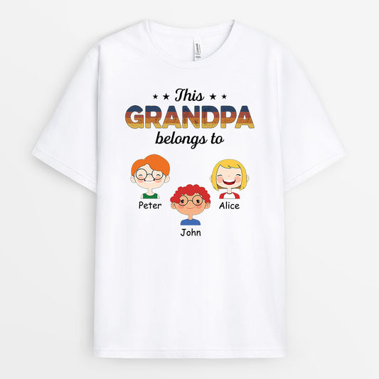 1003AUS1 Personalized T shirts Gifts Grandpa Dad