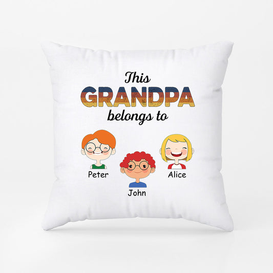 1003PUS2 Personalized Pillows Gifts Grandpa Dad
