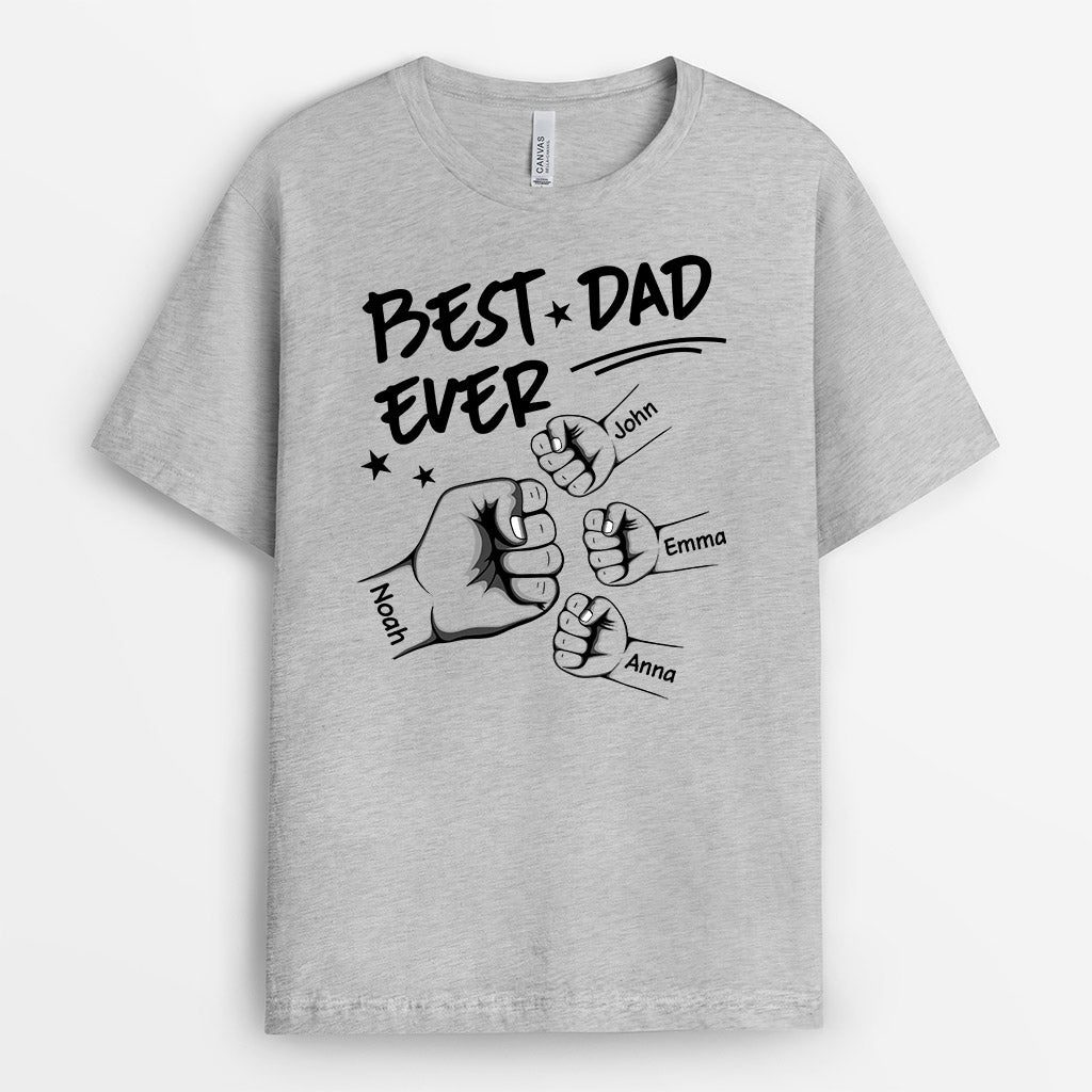 1006AUS1 Personalized T shirts Gifts Fist Bump Grandpa Dad