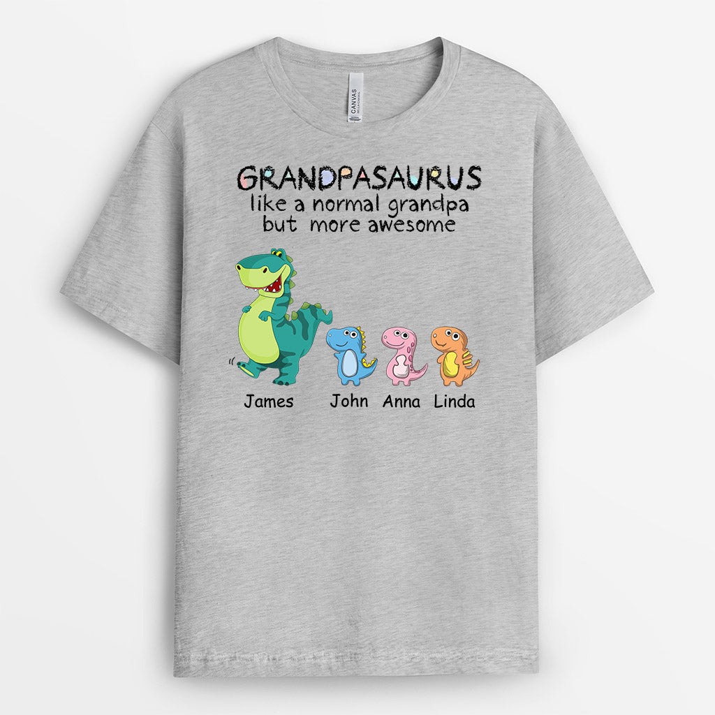 1012AUS2 Personalized T shirts Gifts Dinosaur Grandpa Dad