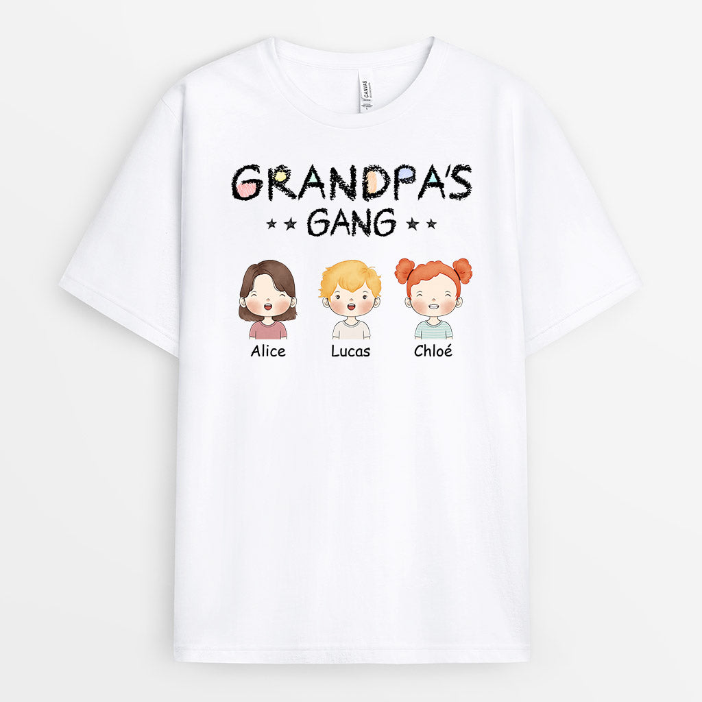 1017AUS2 Personalized T shirts Gifts Kids Grandpa Dad