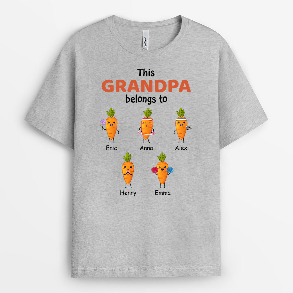 1019AUS1 Personalized T Shirts Gifts Carrots Grandpa Dad
