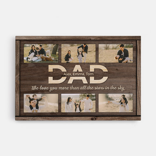 1020CUS1 Personalized Canvas Gifts Father Dad Grandpa