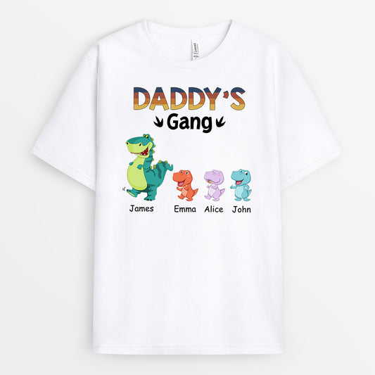 1021AUS2 Personalized T shirts Gifts Dinosaur Grandpa Dad