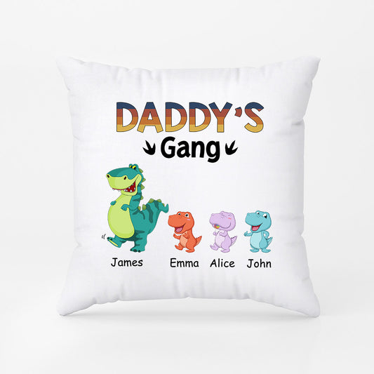 1021PUS1 Personalized Pillows Gifts Dinosaur Grandpa Dad