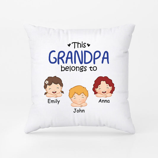 1025PUS2 Personalized Pillows Gifts Grandpa Dad