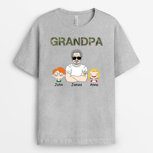 1026AUS2 Personalized T shirts Gifts Kids Grandpa Dad