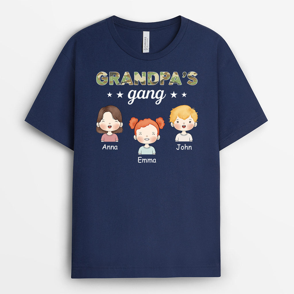 1027AUS2 Personalized T shirts Gifts Kids Grandpa Dad