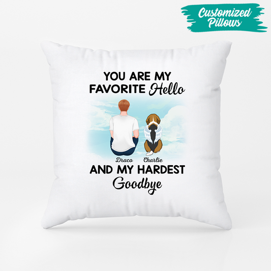 1028PUS2 Personalized Pillows Gifts Memorial Dog Lovers