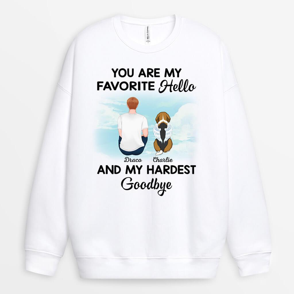 1028WUS1 Personalized Sweatshirts Gifts Memorial Dog Lovers