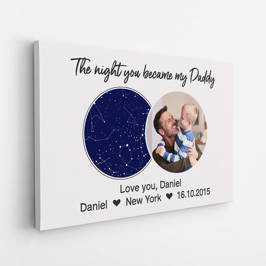 1030CUS2 Personalized Canvas Gifts Constellation Grandpa Dad