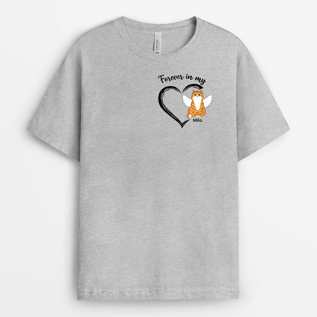 1034AUS1 Personalized T shirts Gifts Heart Cat Lovers