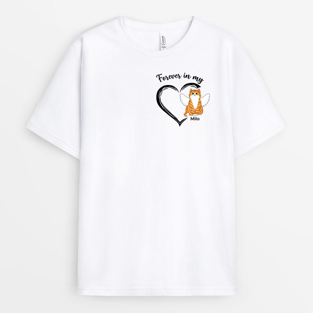 1034AUS2 Personalized T shirts Gifts Heart Cat Lovers