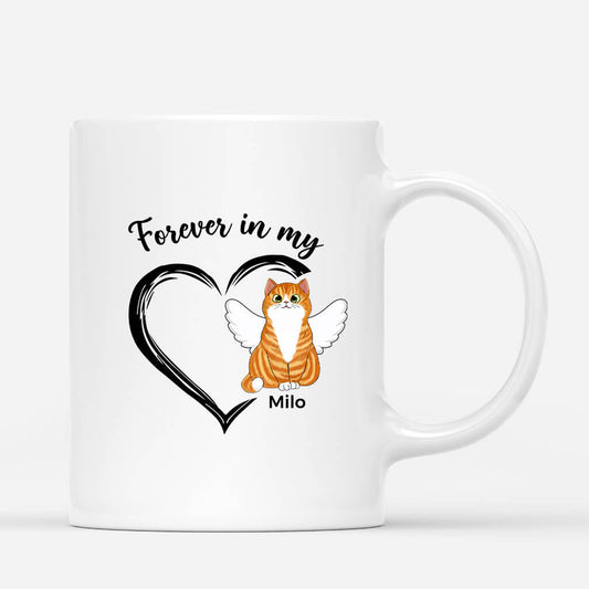 1034MUS1 Personalized Mugs Gifts Heart Cat Lovers