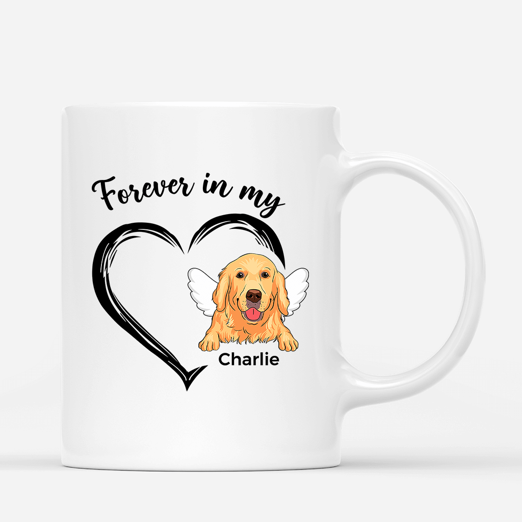 1034MUS1 Personalized Mugs Gifts Heart Dog Lovers