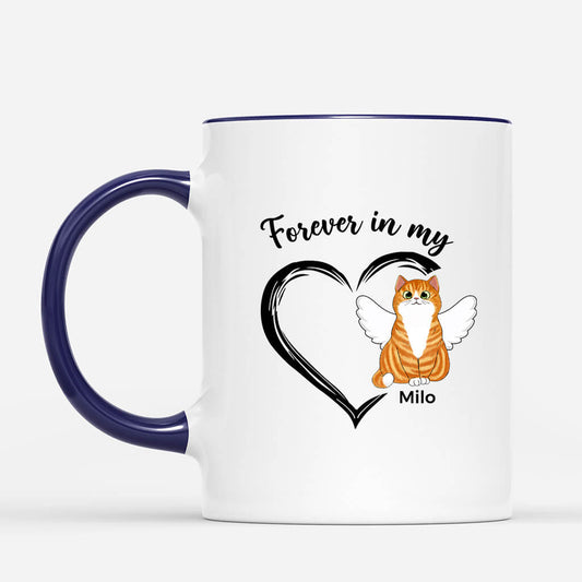 1034MUS2 Personalized Mugs Gifts Heart Cat Lovers