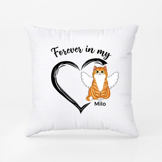 1034PUS1 Personalized Pillows Gifts Heart Cat Lovers