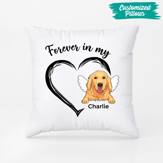 1034PUS2 Personalized Pillows Gifts Heart Dog Lovers